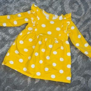 Baby girl Tucker + Tate yellow polka dot dress